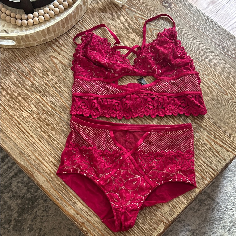 Secret Possessions Red Lace Bra Intimates